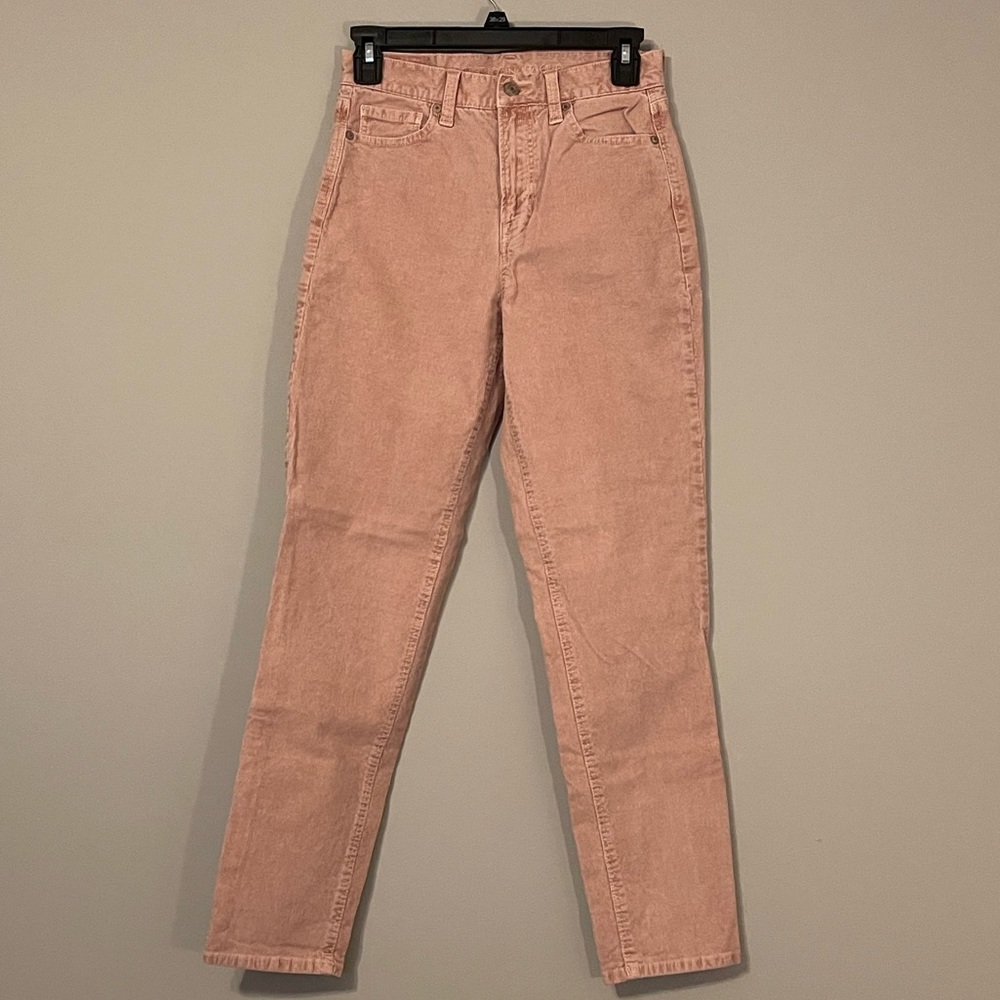 American Eagle light pink, super stretch corduroy skinnies, size 0